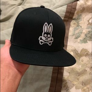psycho bunny black snapback hat